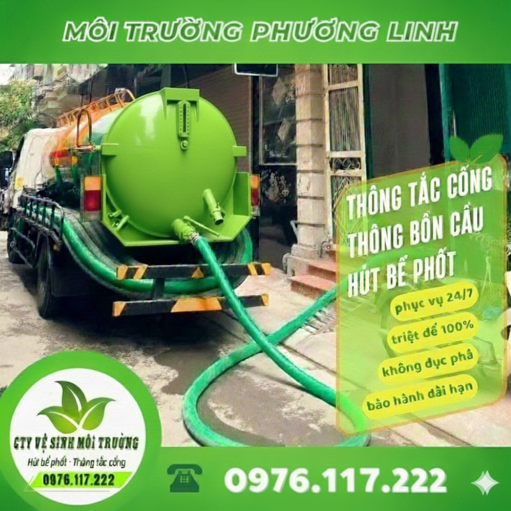 thông tắc cống - thông thoát nước sàn - hút bể phốt
